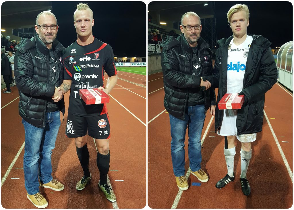 Dagens matchvärd, Severinssons Fastighetsförvaltning AB,  utsåg matchens bästa spelare i de båda lagen. I FCT gick priset till Jonathan Gustafsson och i Oskarshamn till Axel Lindahl.